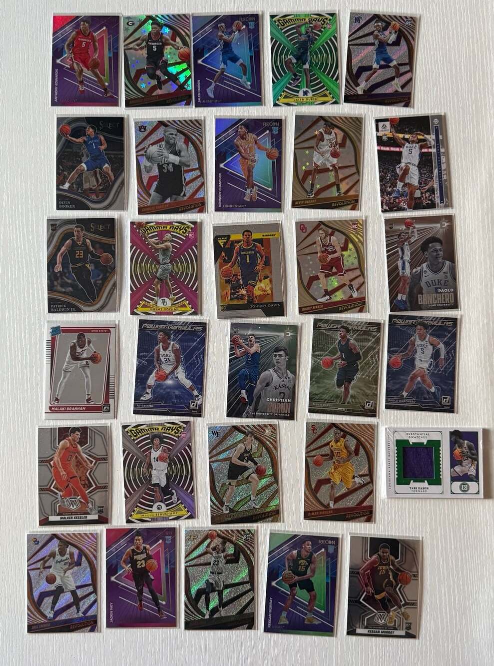Panini NBA Basketball Rookie Cards Lot of 32 Assorted Parallels and Inserts